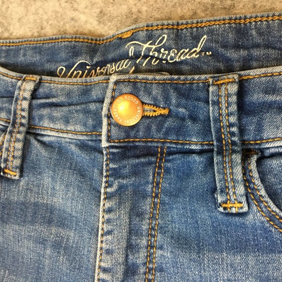 Universal Thread Jeans 6 28 High Rise Skinny Medium Wash Distressed Stretch Blue - Picture 4 of 15